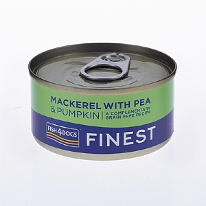 Fish4Dogs Finest Mackerel with Pea & Pumpkin Wet Dog Food (85g)