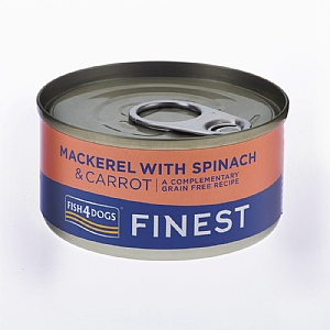 Fish4Dogs Finest Mackerel with Carrot & Spinach Tin 85g