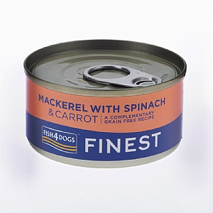 Fish4Dogs Finest Mackerel with Carrot & Spinach Wet Dog Food (85g)