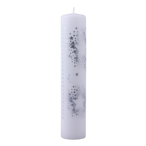 Ivyline White 25cm Christmas Star Advent Candle