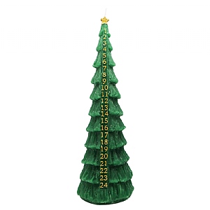 Ivyline Emerald Christmas Tree Advent Candle