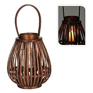 Bamboo Lantern Brown 27cm