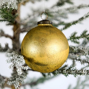 Glass Bauble (10cm) - Gold
