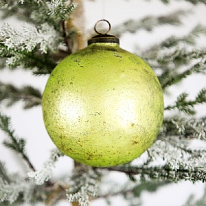 Glass Bauble (15cm) - Green