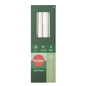 Bolsius 24cm Cloudy White Tapered Candles (Pack of 4)