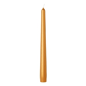Bolsius 24cm Metallic Golden Orange Tapered Candles (Pack of 4)