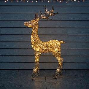 130cm LED Gold Reindeer