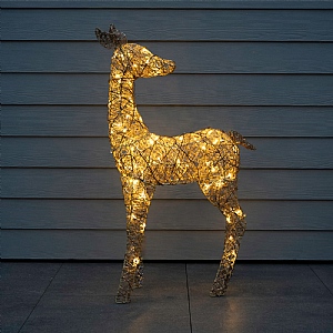 110cm LED Gold Reindeer