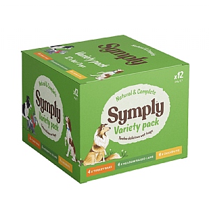 Symply Variety Pack with Rice Wet Dog Food - Adult (12 x 395g)