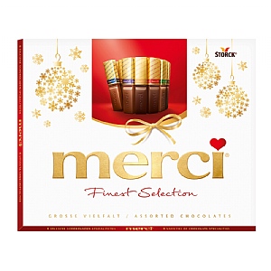 Merci Xmas Finest Selection Assorted Chocolates Sleeve 250g