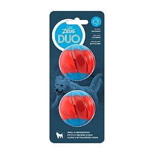 Zeus Duo Ball Dog Toy Squeaker (Small) Pack of 2