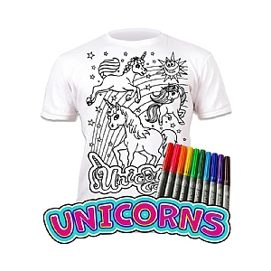 Splat Planet Colour-in Unicorn T-shirt (Ages 5-6yrs)