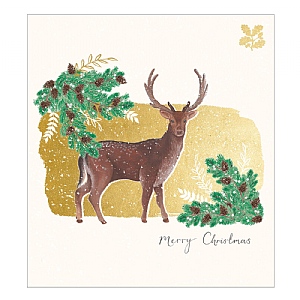 Woodmansterne Festive Stag Charity Christmas Cards