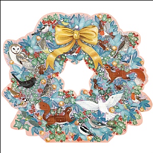Woodmansterne Birds Christmas Wreath Advent Calendar