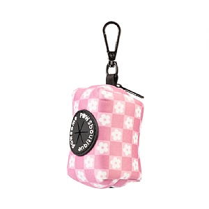 Pawsome Paws Boutique Checkered Flowers Poo Bag Holder