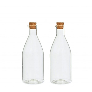 Garden Trading Glass Oil & Vinegar Bottle Set