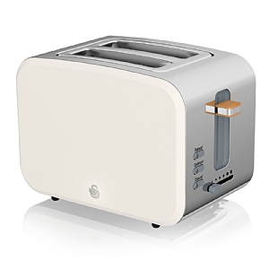 Swan 2 Slice Nordic Toaster White (ST14610WHTN)