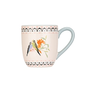 Cath Kidston Painted Table Budgie Breakfast Mug Blue