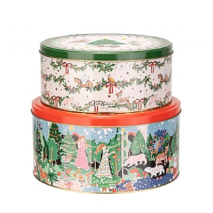 Cath Kidston Christmas Set of 2 Cake Tins