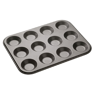 MasterClass Non-Stick 12 Hole Shallow Baking Pan