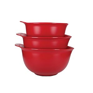 KitchenAid 3 Piece Nesting Mixing Bowl Set - Empire Red