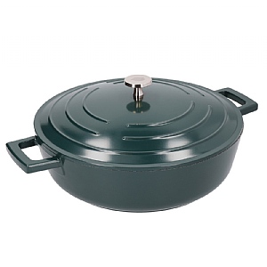 MasterClass Cast Aluminium 28cm Shallow Casserole Dish (4L) - Hunter Green