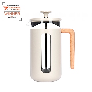 La Cafetiere Pisa Stainless Steel 8 Cup Cafetiere - Latte