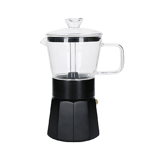 La Cafetiere Verona 6 Cup Glass Espresso Maker - Black