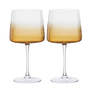 Anton Studio Designs Empire Gin Glasses Amber - Set of 2