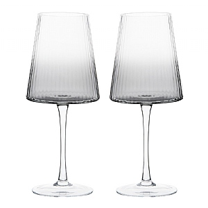 Anton Studio Designs Empire Wine Glasses Smoke - Set of 2