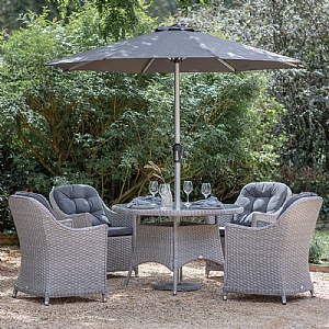 Bramblecrest Wentworth 4 Seat Round Dining Set