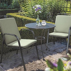 Kettler Siena Bistro Set with Sage Cushions