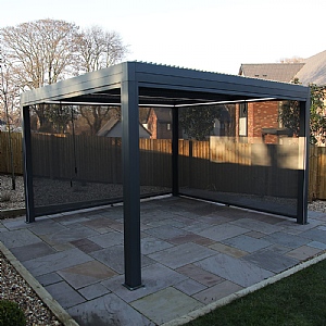 Supremo Belfort 3x4m Deluxe Pergola with Curtains and LED's
