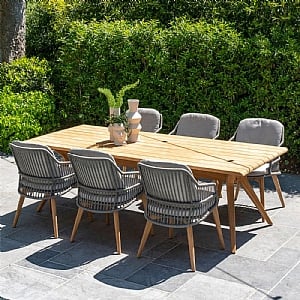 4 Seasons Outdoor Sempre 6 Seat Rectangular Dining Set