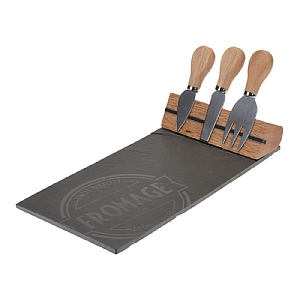 Slate Cheese Board with 3 Knives