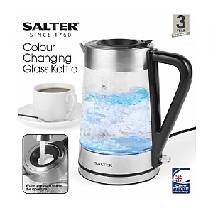 Salter Colour Changing Glass Kettle