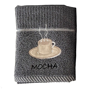 Cotton Tea Towel Mocha Grey