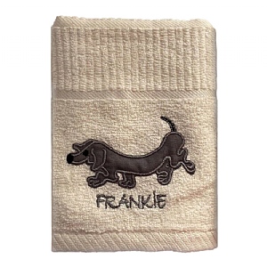 Cotton Tea Towel Frankie Cream