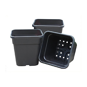 Garland 25cm Square Tomato Pots Black - (Pack of 3)