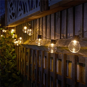 Smart Solar Set of 20 GloBulb String Lights