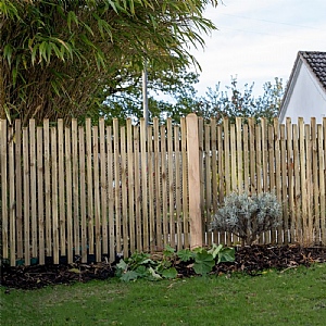 Forest Garden Pressure Treated Contemporary Picket Fence Panel 180cm x 90cm