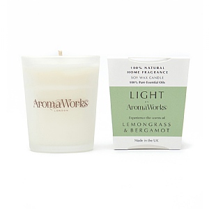 Aromaworks Light Range Lemongrass & Bergamot Candle10cl