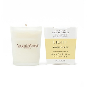 Aromaworks Light Range Mandarin & Vetivert Candle 10cl