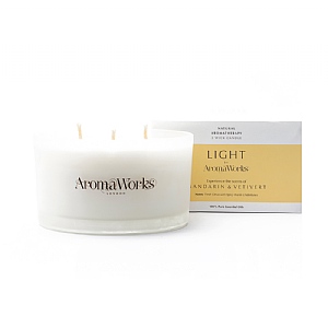 Aromaworks Light Range Mandarin & Vetivert Multi Wick Candle