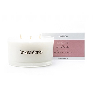 Aromaworks Light Range Amyris & Orange Multi Wick Candle