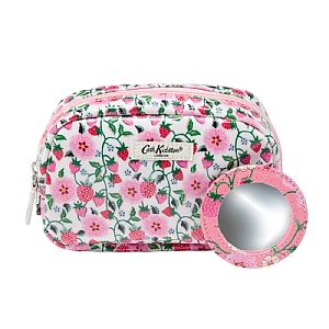 Cath Kidston Strawberry Make Up Bag With Mirror