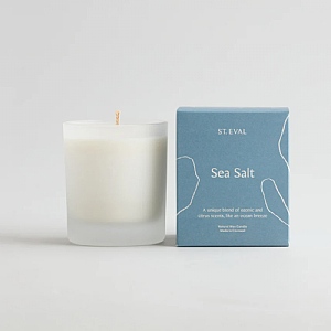 St Eval Sea Salt, Lamorna Glass Candle
