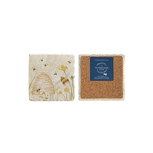 The Humble Hare 'Humming Hives' Marble Coasters (Set of 2)