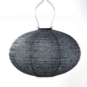 Lumiz Oval Solar Lantern Mosaic Grey Blue 40cm