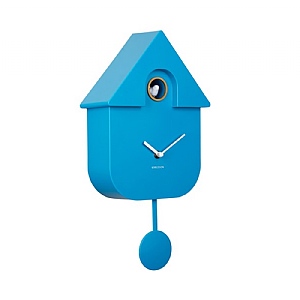 Karlsson Modern Cuckoo Clock - Bright Blue